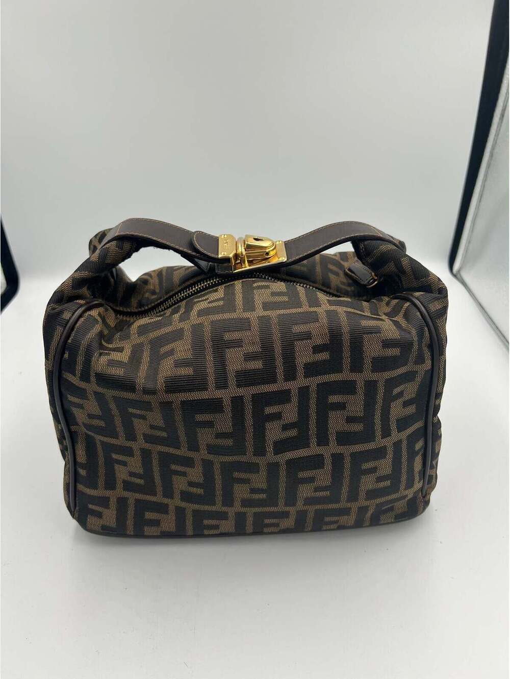 Fendi Zucca FF Logo Canvas Bag Authentic Vintage Monogram